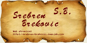 Srebren Breković vizit kartica